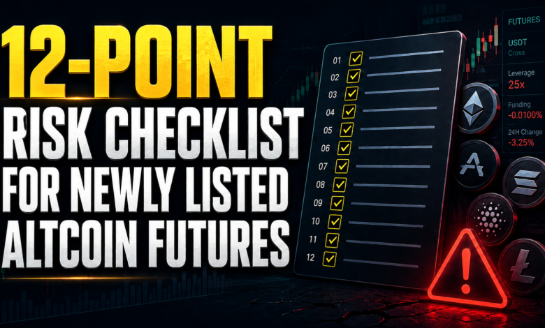 12-Point Risk Checklist for Newly Listed Altcoin Futures
